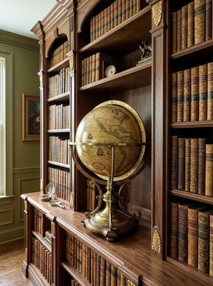 Antique Brass Globe - 30 bedroom globes