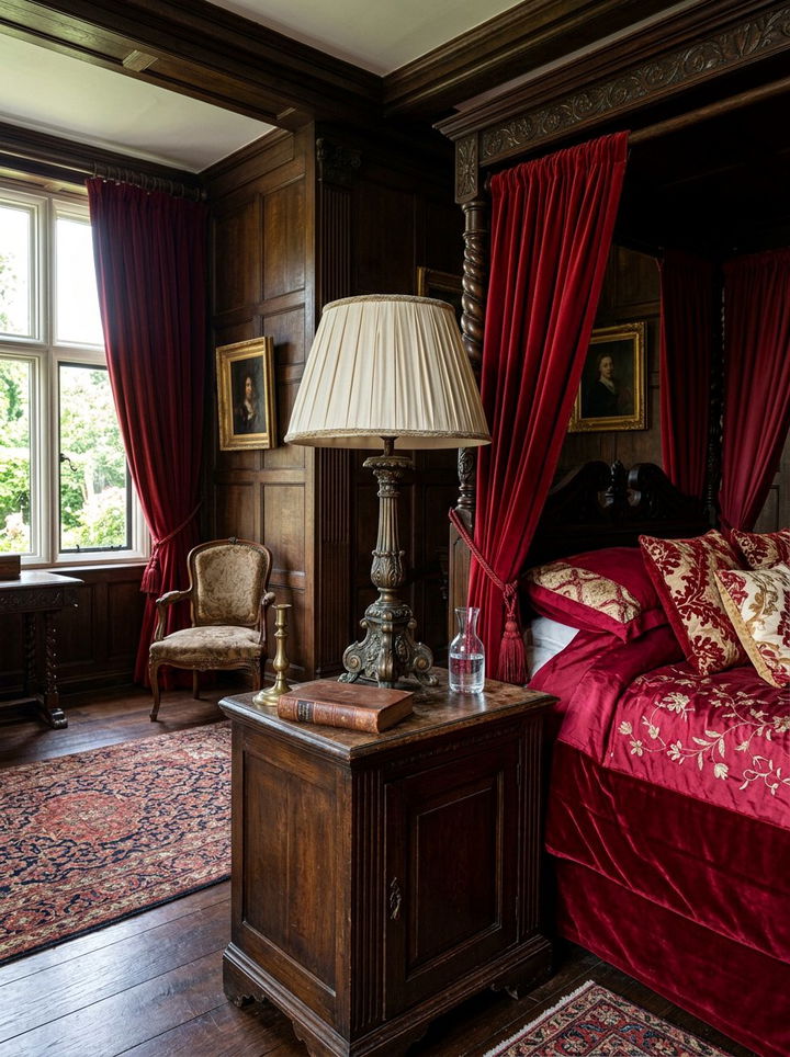 Antique Bronze Bedside Lamp - 30 bedroom lamps