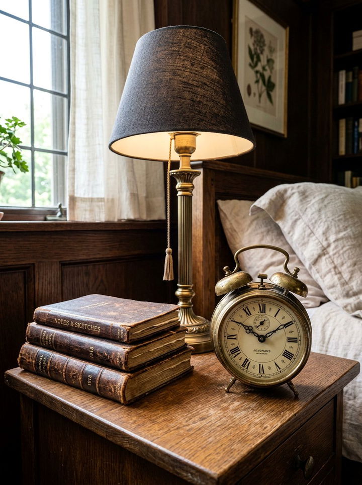 Antique Clock Decor - 30 vintage bedroom ideas