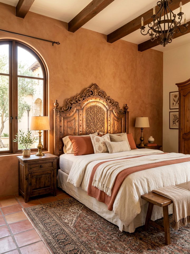 Antique Copper Headboard - 30 bedroom metal headboards