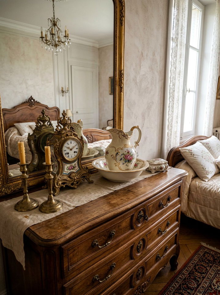 Antique French bedroom accents - 30 French country bedroom ideas