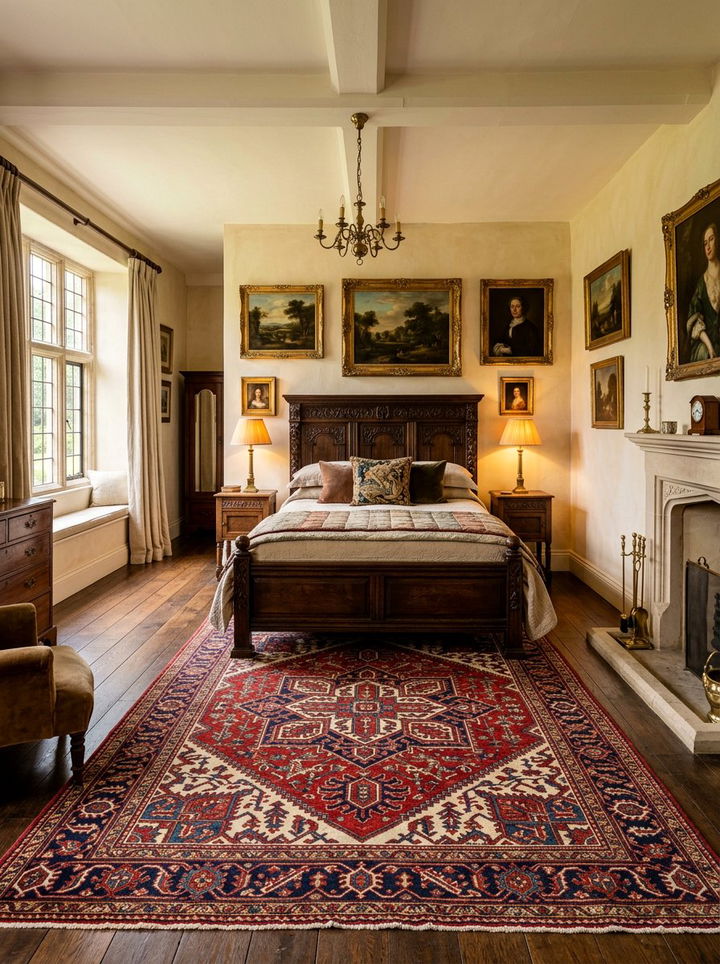 Antique Heriz Rug - 30 bedroom oriental rugs