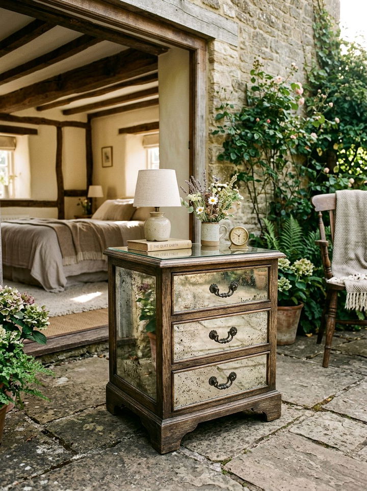 Antique Mirrored Nightstand - 30 bedroom mirrored nightstands