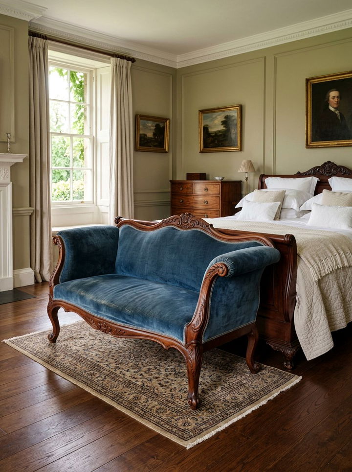 Antique Settee - 30 secondhand bedroom ideas