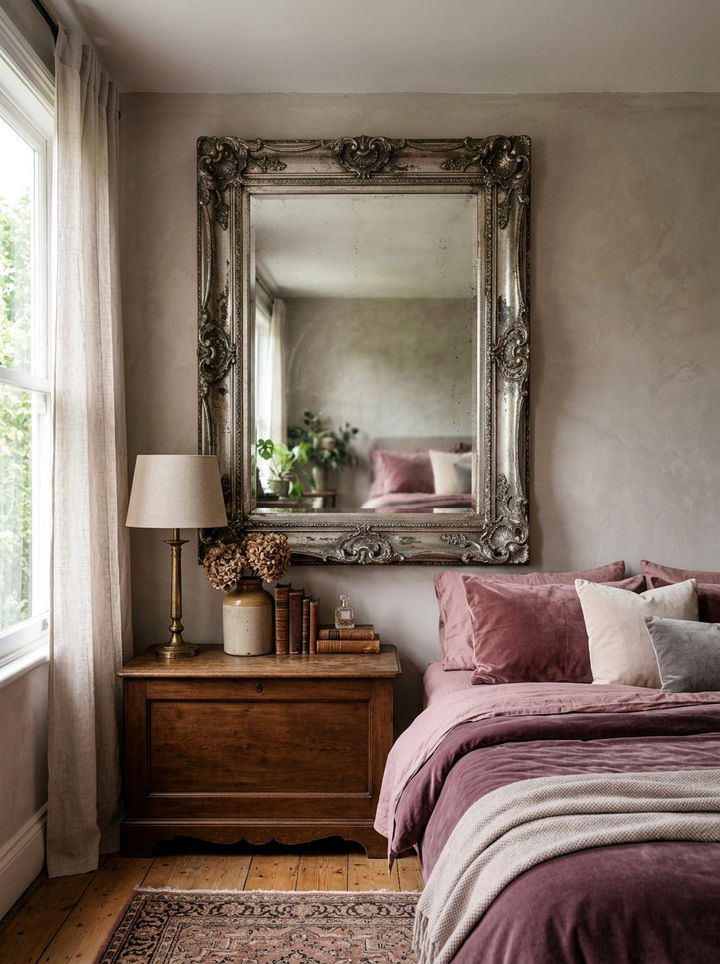 Antique Silver Distressed Mirror - 30 bedroom decorative mirrors