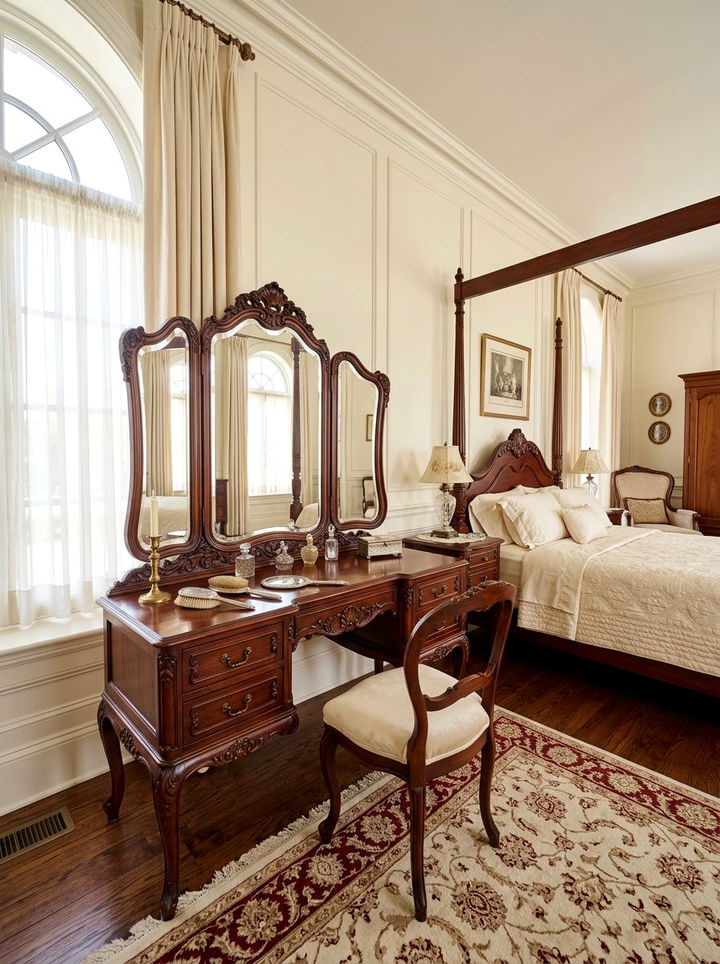 Antique Vanity Stand - 30 bedroom collection display ideas