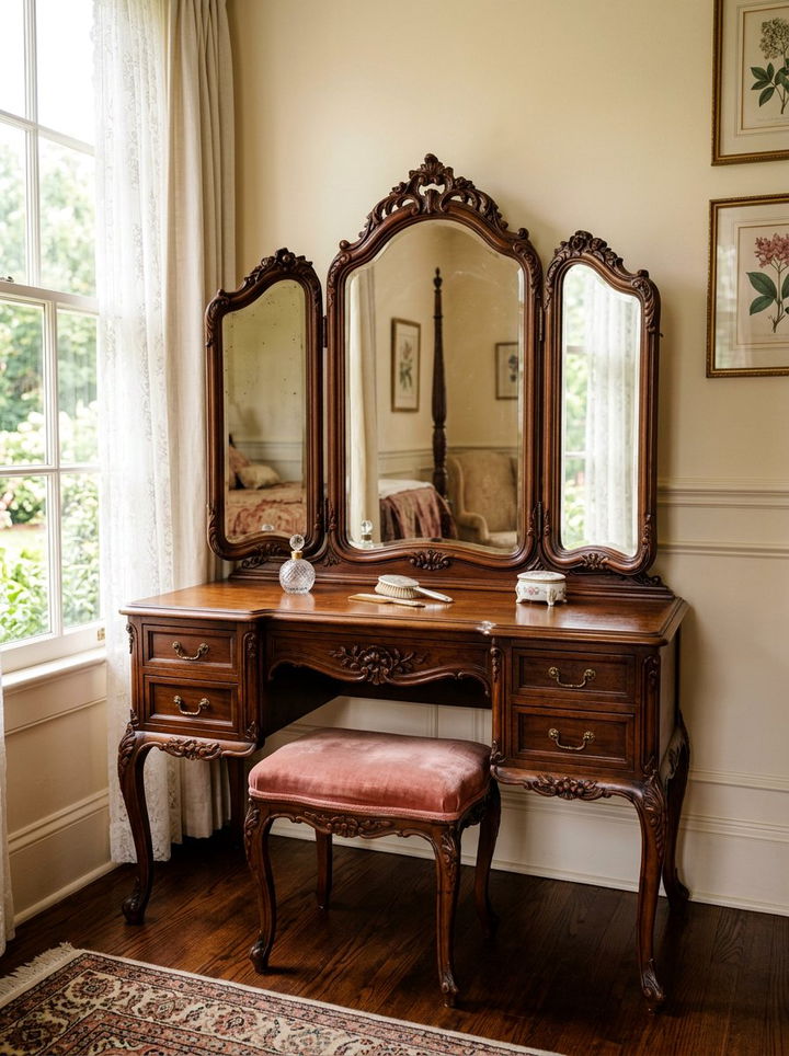 Antique Vanity - 30 secondhand bedroom ideas