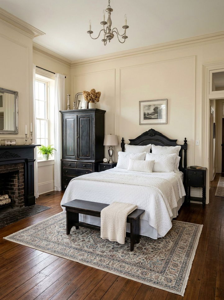 Antique black furniture bedroom - 30 traditional black bedroom ideas