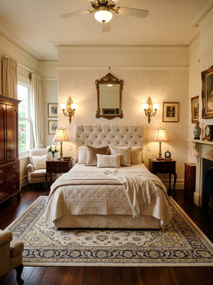 Antique brass lighting - 30 grandmillennial bedroom ideas