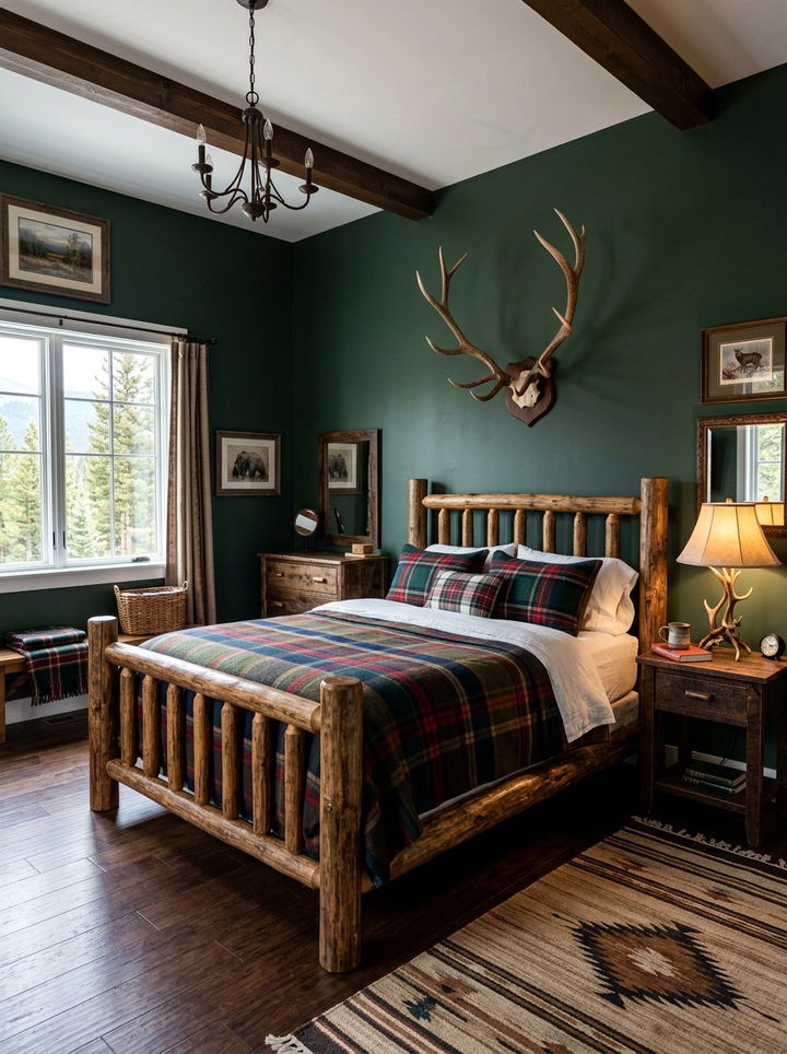Antler Decor Accents - 30 woodland bedroom ideas