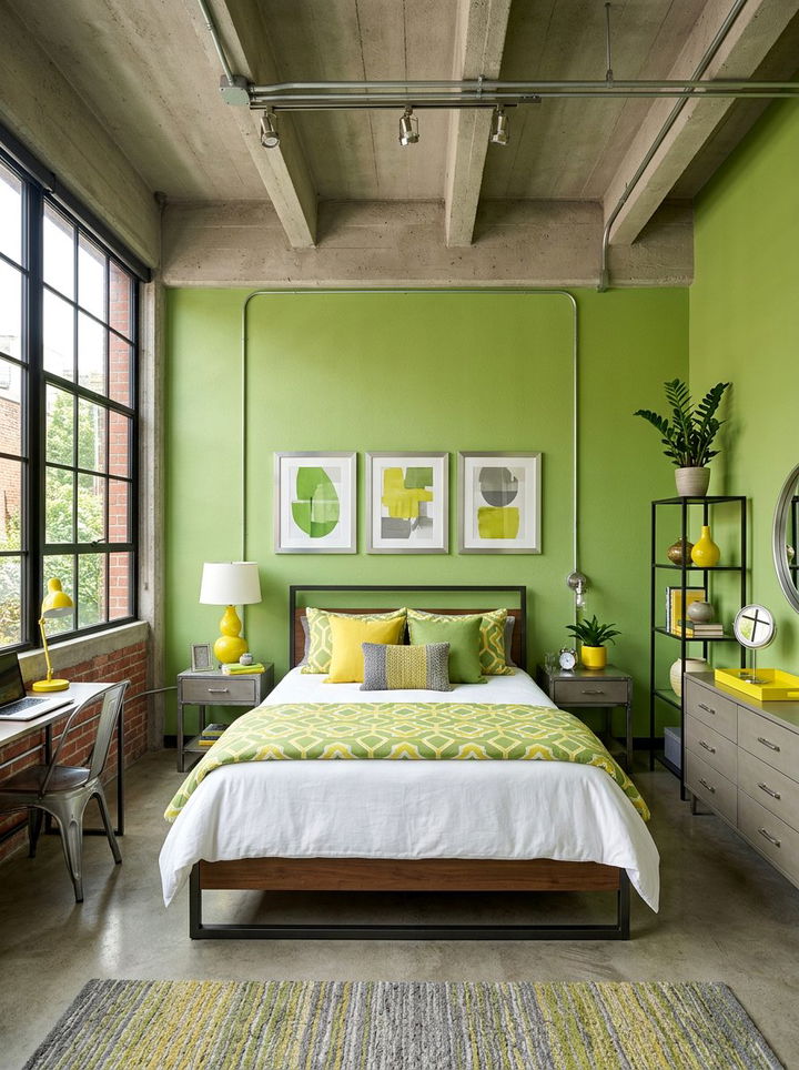 Apple Green And Citron Yellow Bedroom - 30 yellow green bedroom ideas
