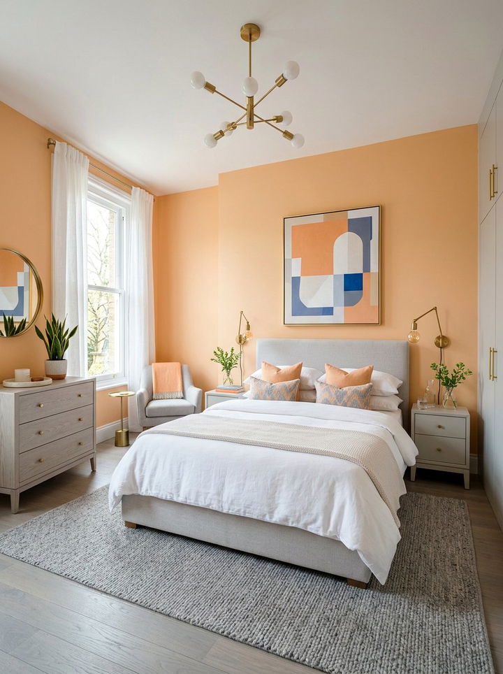 Apricot Bedroom - 30 relaxing bedroom color ideas
