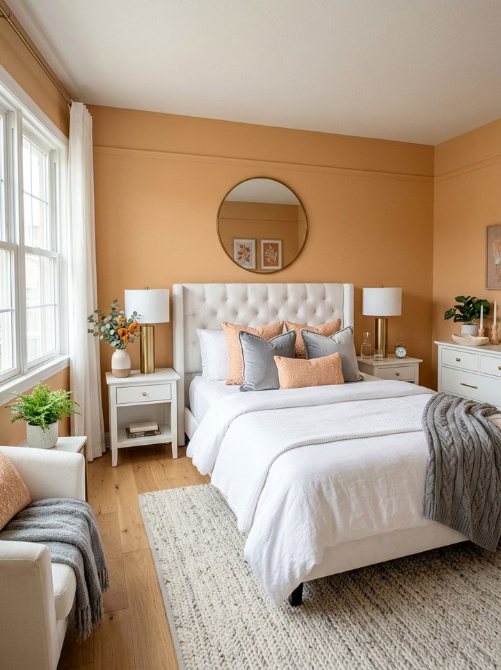 Apricot bedroom - 30 romantic bedroom color ideas