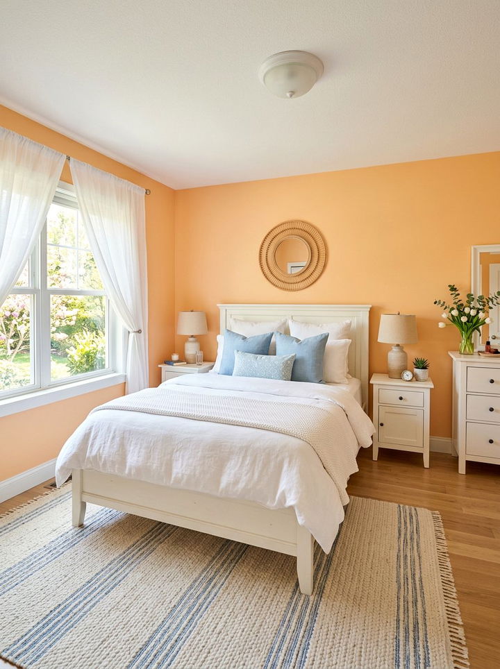 Apricot bedroom - 30 spring inspired bedroom color ideas