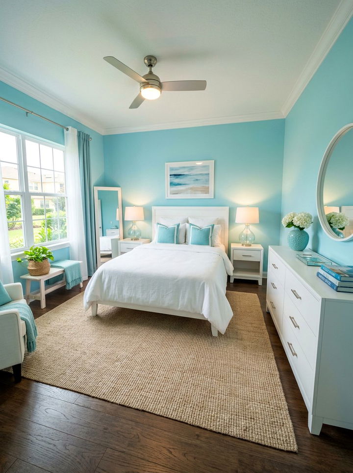 Aqua bedroom - 30 pastel bedroom ideas