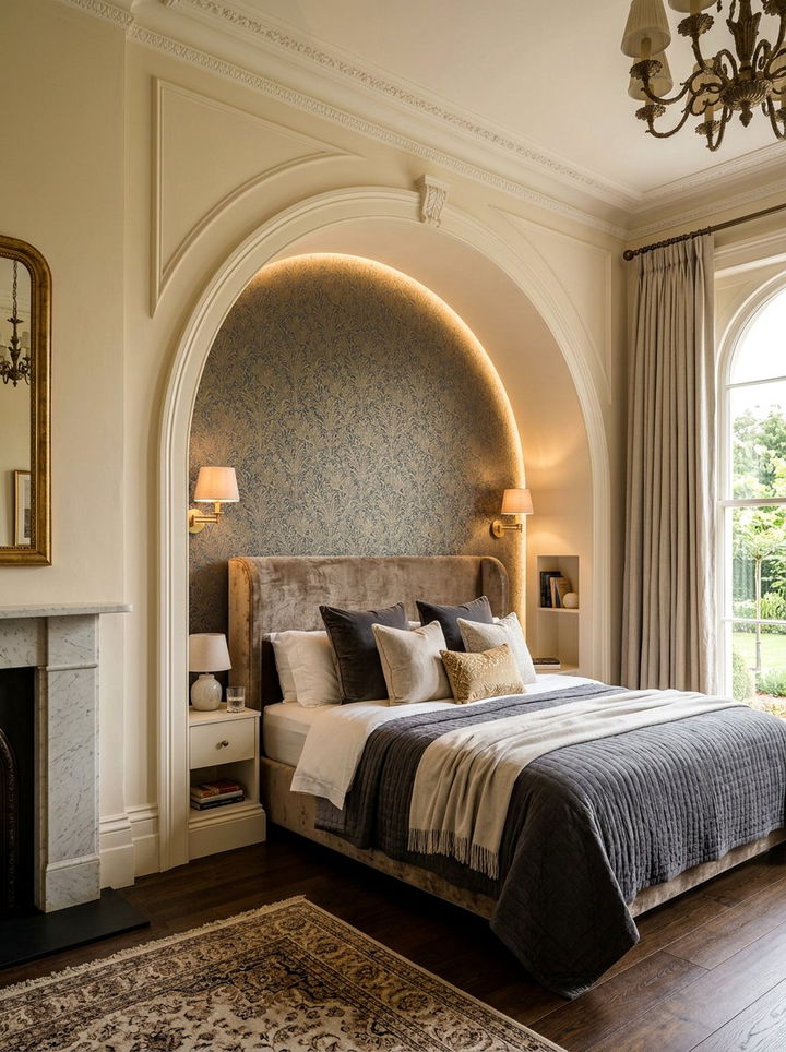 Arched Alcove Niche - 30 Indian bedroom ideas