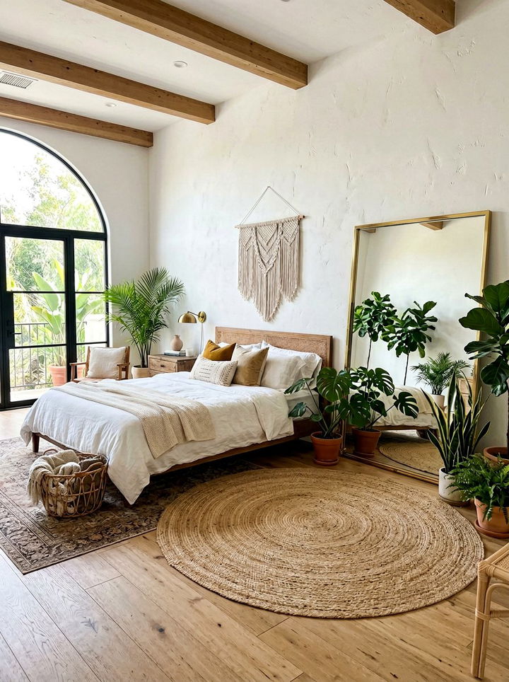 Arched Floor Mirror - 30 bedroom mirror ideas