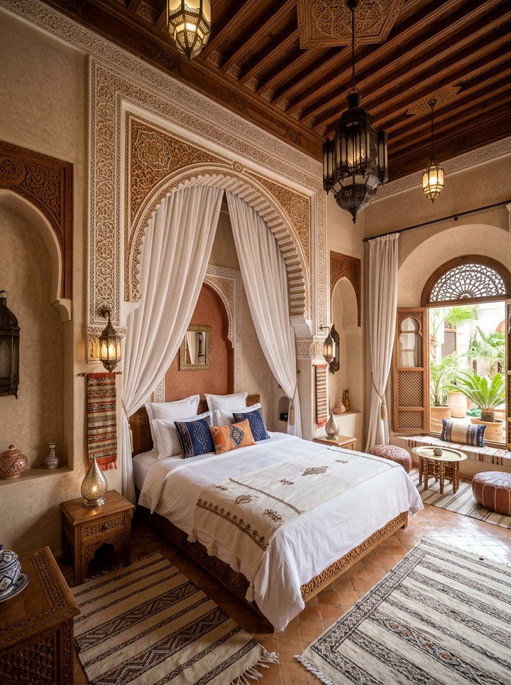Arched Moroccan bedroom - 30 Moroccan bedroom ideas