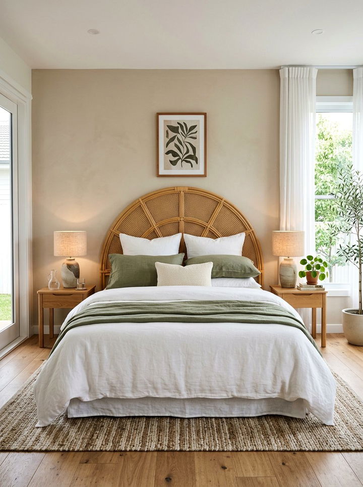 Arched Rattan Headboard - 30 bedroom rattan headboards