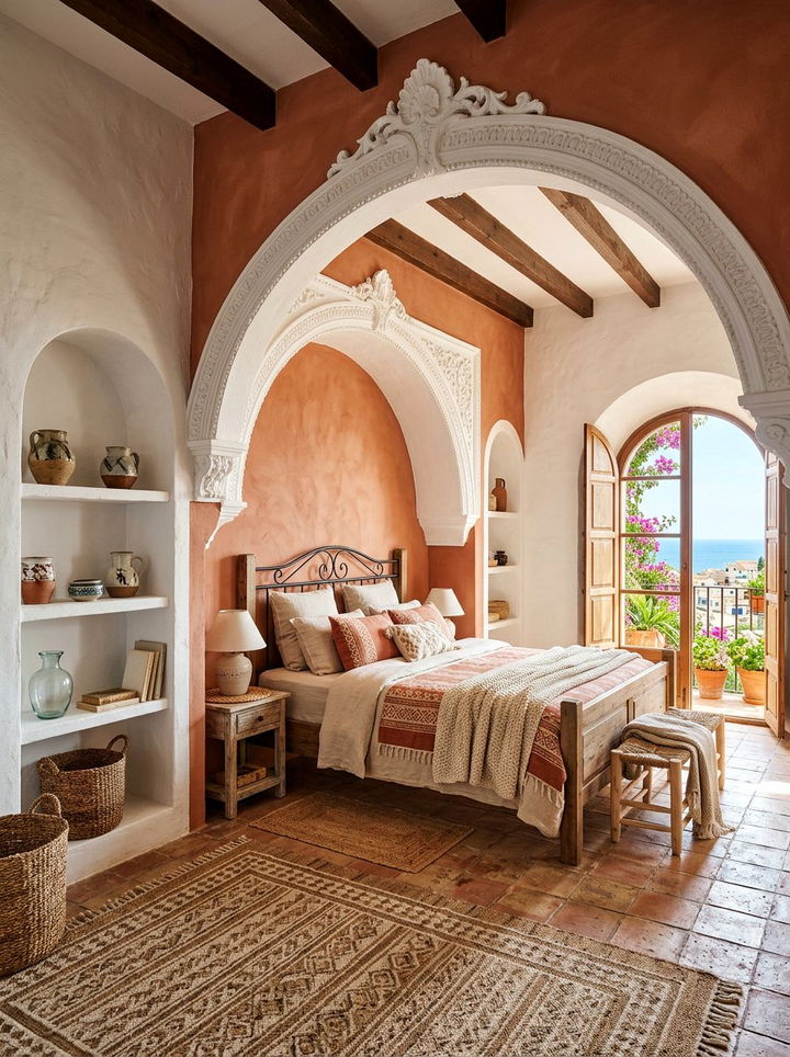 Arched Wall Trim - 30 bedroom molding ideas