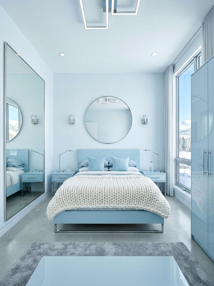 Arctic Blue Bedroom - 30 cool toned bedroom ideas