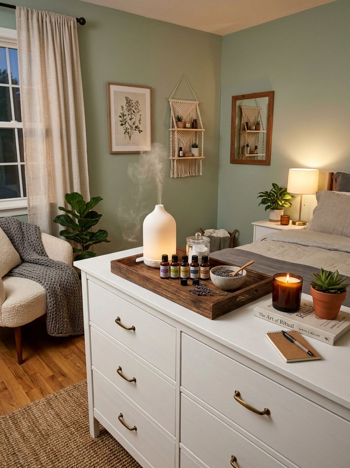 Aromatherapy Bedroom Station - 30 insomnia bedroom ideas