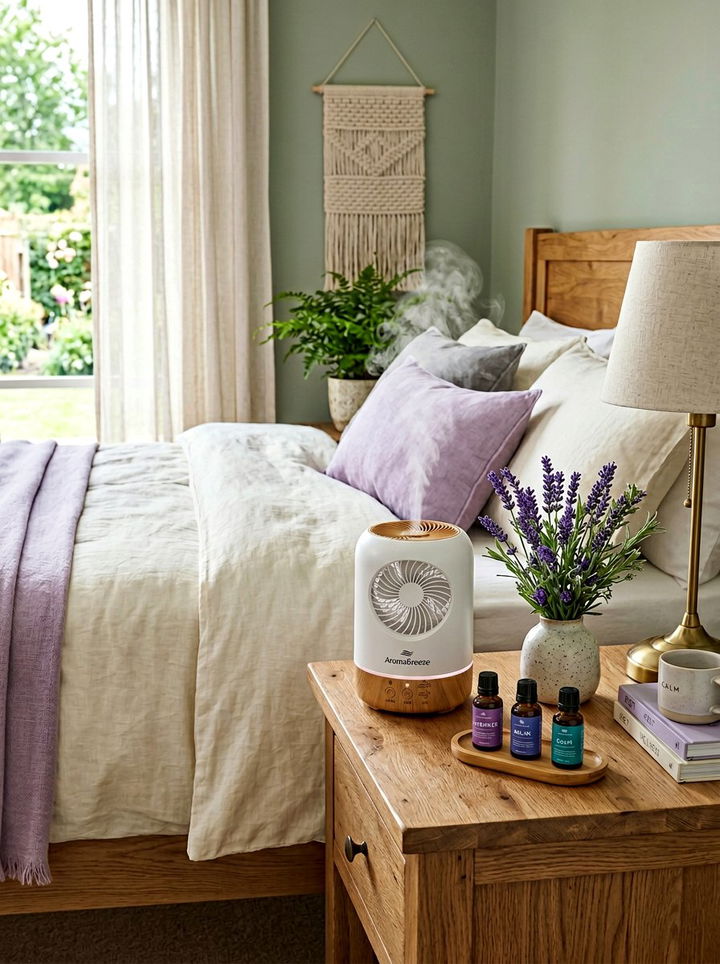 Aromatherapy Diffuser Desk Fan - 30 bedroom desk fans