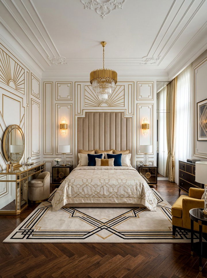 Art Deco Bedroom - 30 beige and white bedroom ideas