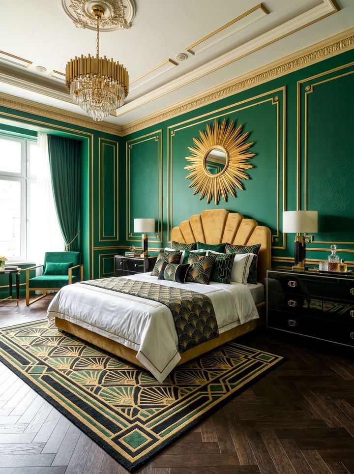 Art Deco Bedroom - 30 maximalist bedroom ideas