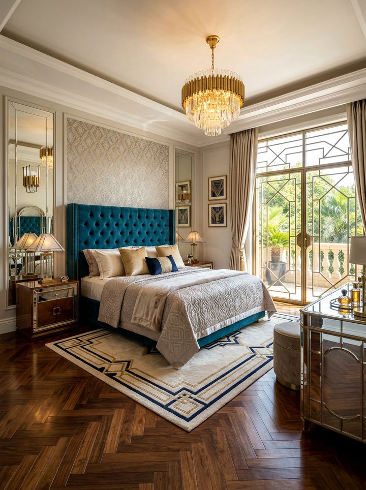 Art Deco Bedroom Glass Door - 30 bedroom with patio doors