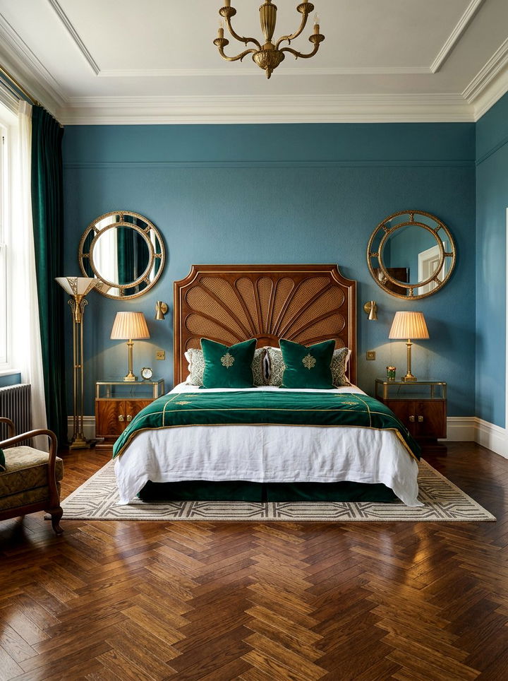 Art Deco Cane Headboard - 30 bedroom cane headboards