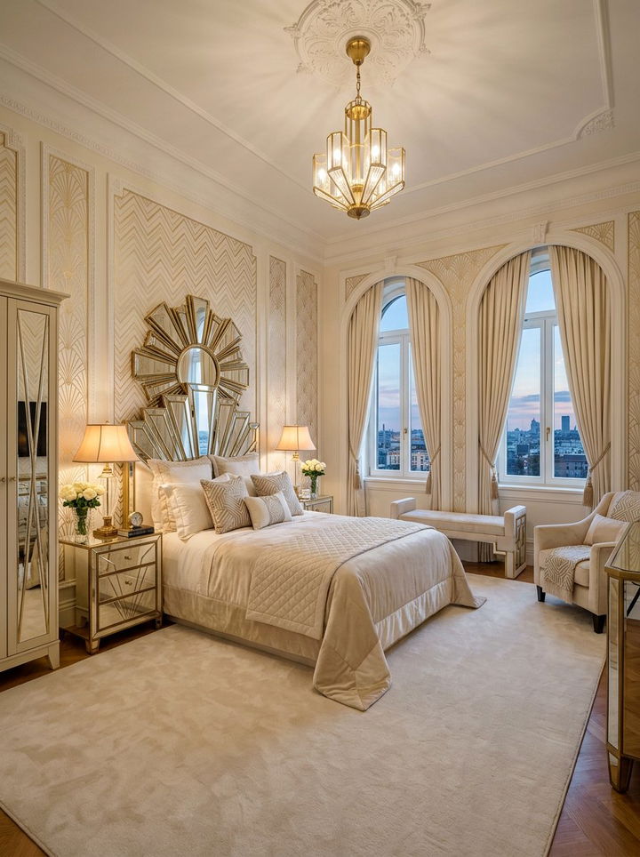 Art Deco Cream Bedroom - 30 cream bedroom ideas