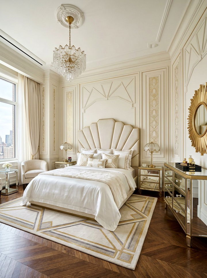 Art Deco Cream White Bedroom - 30 cream and white bedroom ideas