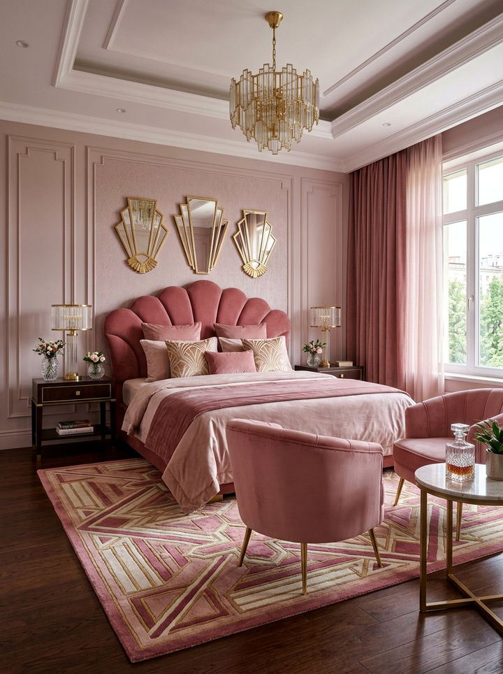 Art Deco Dusty Rose Bedroom - 30 dusty rose bedroom ideas