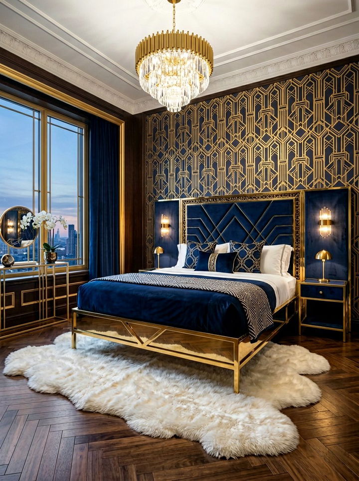 Art Deco Floating Bed - 30 bedroom floating bed ideas