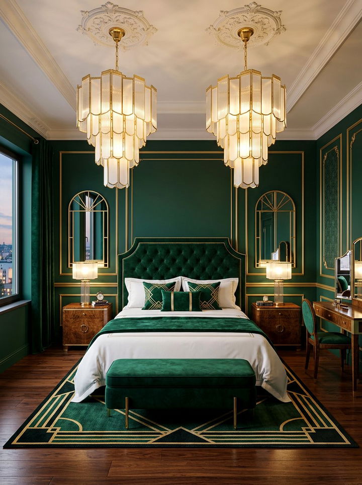 Art Deco Glass Pendant - 30 bedroom pendant lighting ideas