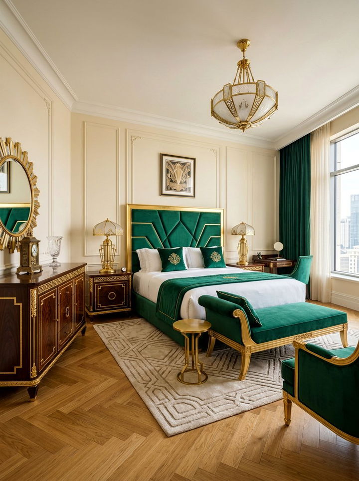 Art Deco Gold Lamp - 30 bedroom lamp ideas