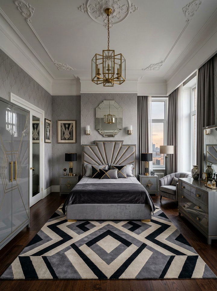 Art Deco Gray Bedroom - 30 gray bedroom furniture ideas