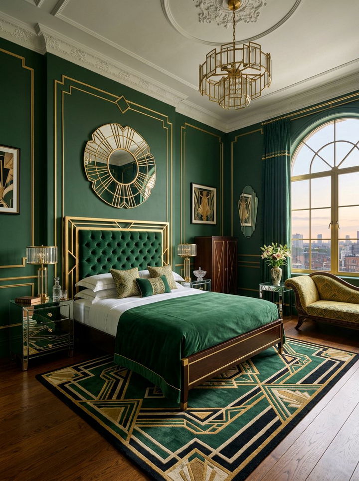 Art Deco Green Bedroom - 30 fern green bedroom ideas