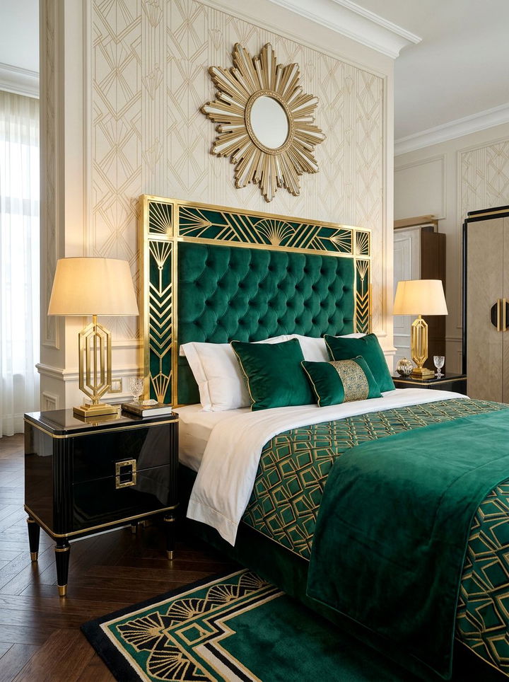 Art Deco Headboard - 30 vintage bedroom ideas