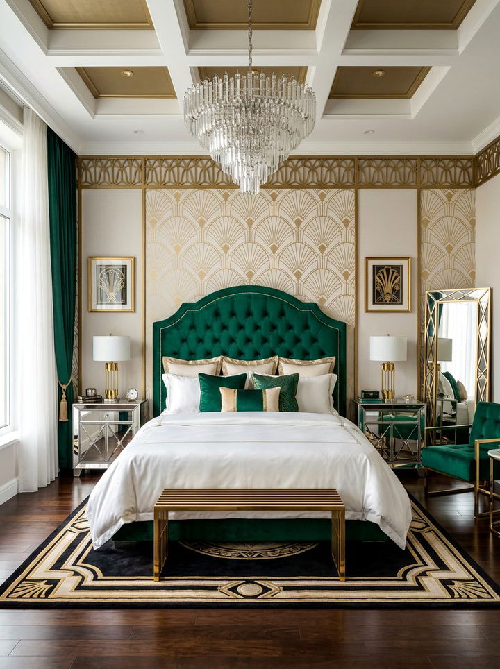 Art Deco Inspired Bedroom - 30 bedroom transformation ideas