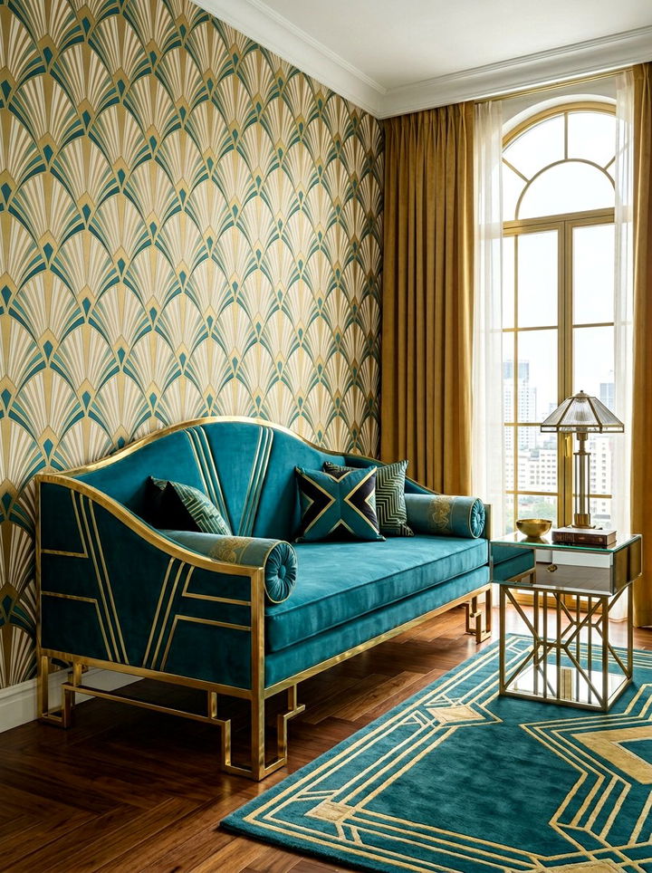 Art Deco Inspired Daybed - 30 bedroom sofa bed ideas