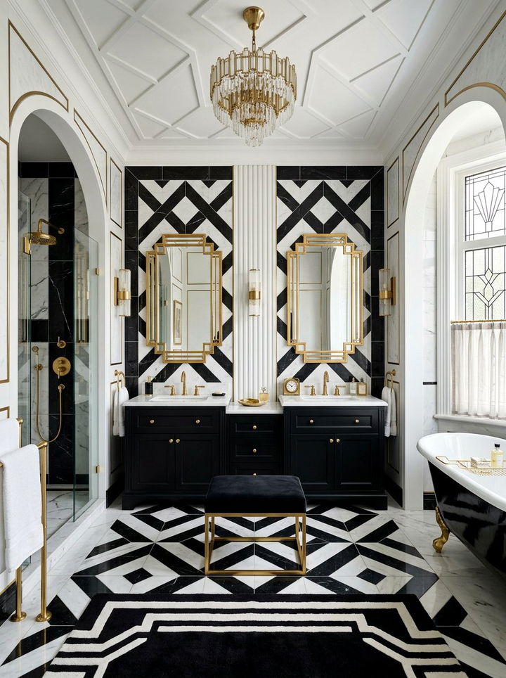 Art Deco Master Ensuite - 30 bedroom ensuite ideas