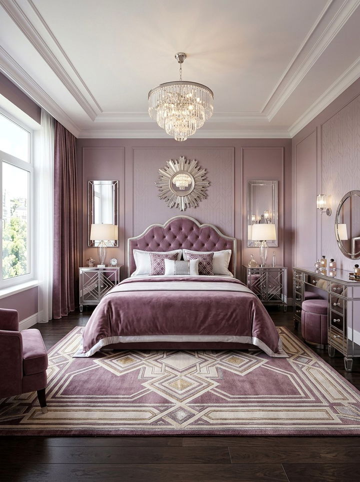 Art Deco Mauve Bedroom - 30 mauve bedroom ideas