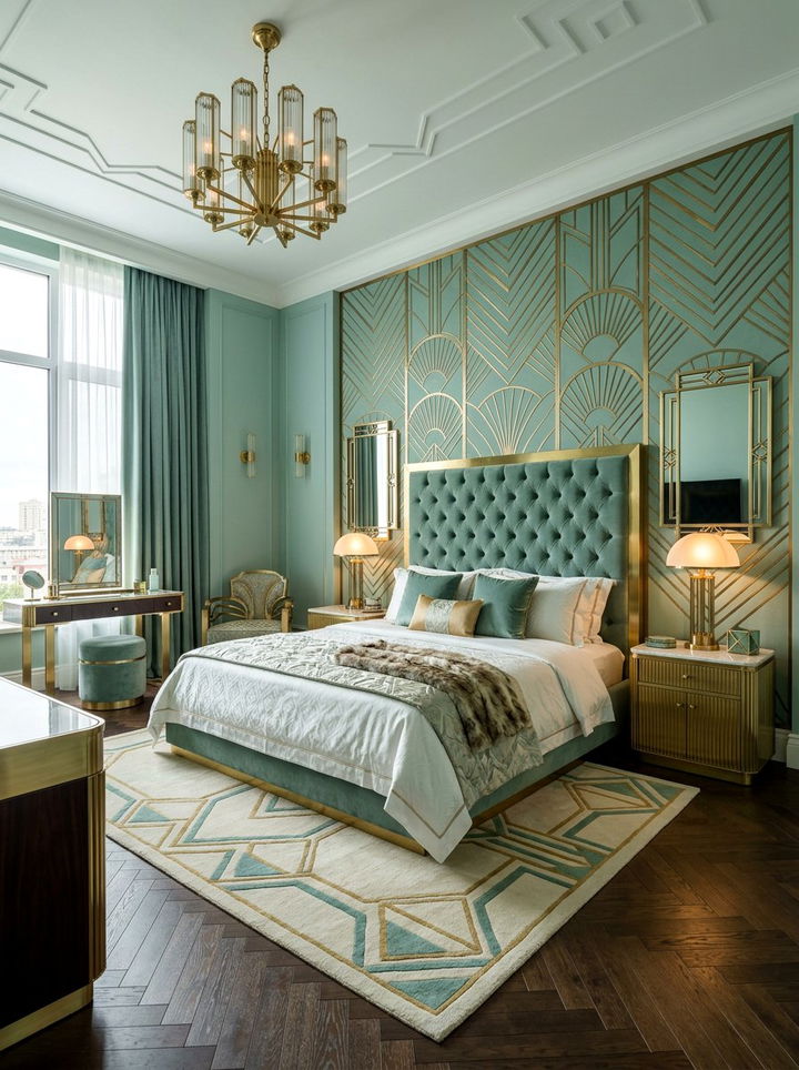 Art Deco Seafoam Green Bedroom - 30 seafoam green bedroom ideas
