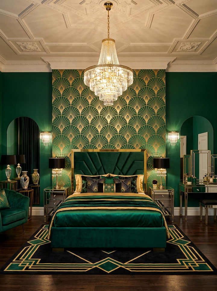 Art Deco Stencil - 30 bedroom wall stencils