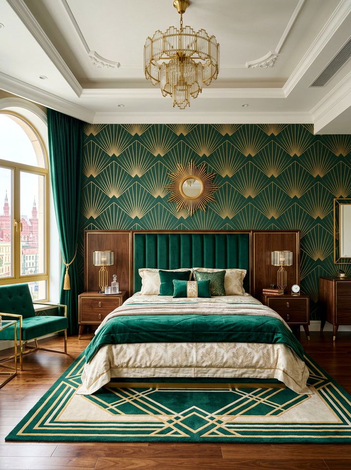 Art deco bedroom wallpaper - 30 bedroom wallpaper ideas