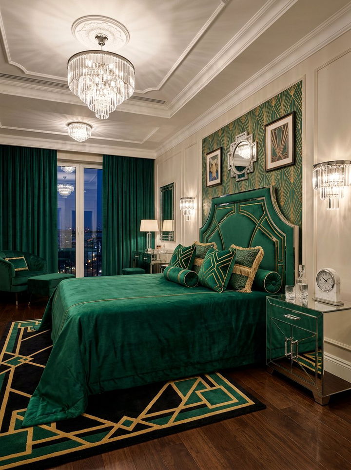 Art deco bedside clock - 30 bedroom vintage clocks