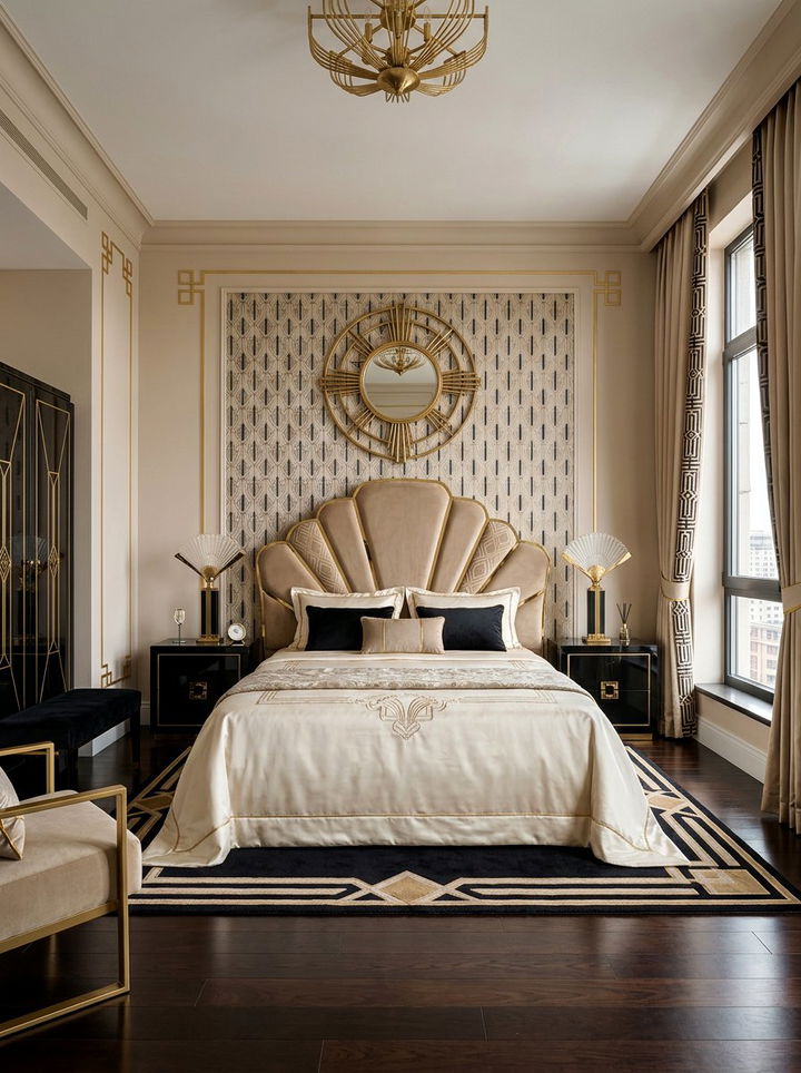 Art deco black and beige bedroom - 30 black and beige bedroom color combo