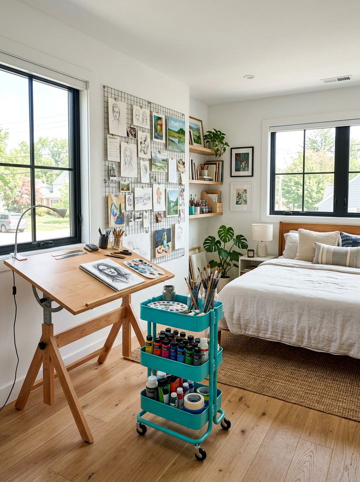 Art studio bedroom - 30 teen bedroom ideas